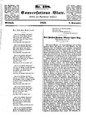 Regensburger Conversations-Blatt (Regensburger Tagblatt) Mittwoch 8. September 1852