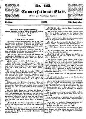 Regensburger Conversations-Blatt (Regensburger Tagblatt) Freitag 24. September 1852