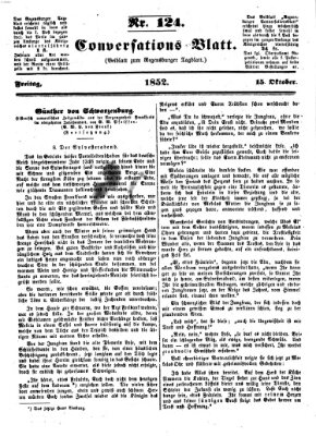 Regensburger Conversations-Blatt (Regensburger Tagblatt) Freitag 15. Oktober 1852