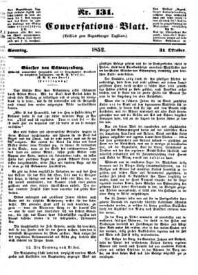 Regensburger Conversations-Blatt (Regensburger Tagblatt) Sonntag 31. Oktober 1852