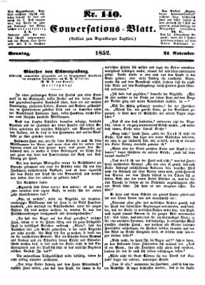 Regensburger Conversations-Blatt (Regensburger Tagblatt) Sonntag 21. November 1852