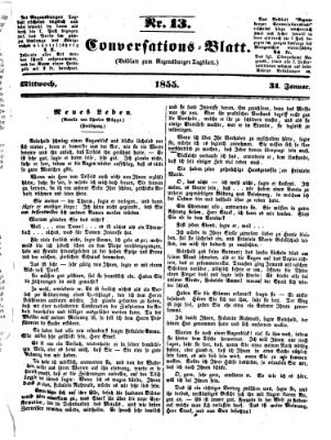 Regensburger Conversations-Blatt (Regensburger Tagblatt) Mittwoch 31. Januar 1855