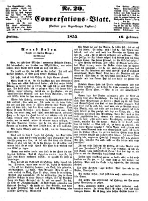 Regensburger Conversations-Blatt (Regensburger Tagblatt) Freitag 16. Februar 1855