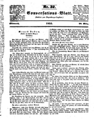 Regensburger Conversations-Blatt (Regensburger Tagblatt) Mittwoch 28. März 1855