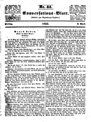 Regensburger Conversations-Blatt (Regensburger Tagblatt) Freitag 6. April 1855