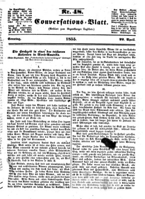 Regensburger Conversations-Blatt (Regensburger Tagblatt) Sonntag 22. April 1855