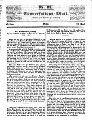 Regensburger Conversations-Blatt (Regensburger Tagblatt) Freitag 15. Juni 1855