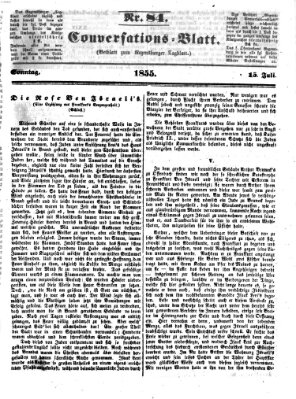 Regensburger Conversations-Blatt (Regensburger Tagblatt) Sonntag 15. Juli 1855