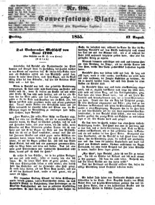 Regensburger Conversations-Blatt (Regensburger Tagblatt) Freitag 17. August 1855