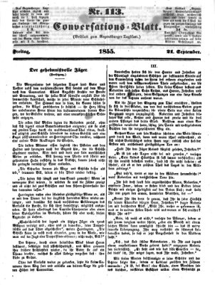 Regensburger Conversations-Blatt (Regensburger Tagblatt) Freitag 21. September 1855