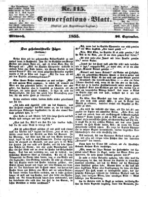 Regensburger Conversations-Blatt (Regensburger Tagblatt) Mittwoch 26. September 1855