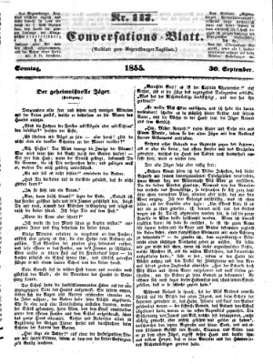 Regensburger Conversations-Blatt (Regensburger Tagblatt) Sonntag 30. September 1855