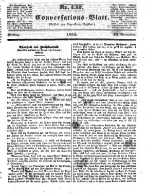 Regensburger Conversations-Blatt (Regensburger Tagblatt) Freitag 16. November 1855