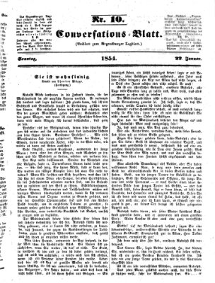 Regensburger Conversations-Blatt (Regensburger Tagblatt) Sonntag 22. Januar 1854