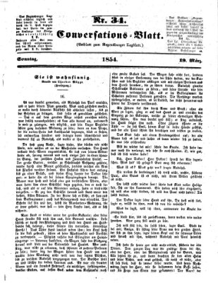 Regensburger Conversations-Blatt (Regensburger Tagblatt) Sonntag 19. März 1854