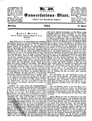 Regensburger Conversations-Blatt (Regensburger Tagblatt) Sonntag 2. April 1854