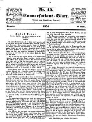 Regensburger Conversations-Blatt (Regensburger Tagblatt) Sonntag 9. April 1854