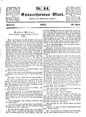 Regensburger Conversations-Blatt (Regensburger Tagblatt) Mittwoch 12. April 1854
