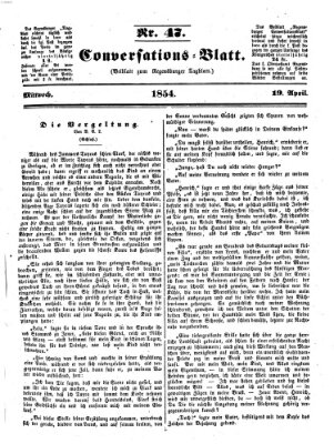 Regensburger Conversations-Blatt (Regensburger Tagblatt) Mittwoch 19. April 1854