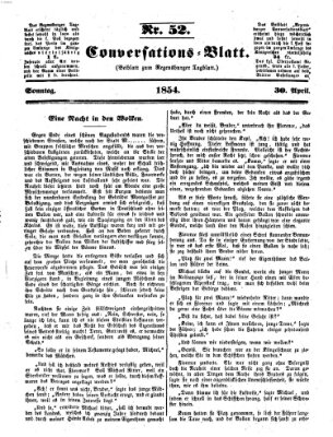 Regensburger Conversations-Blatt (Regensburger Tagblatt) Sonntag 30. April 1854