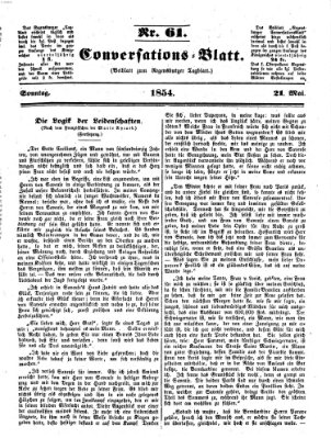 Regensburger Conversations-Blatt (Regensburger Tagblatt) Sonntag 21. Mai 1854