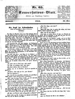 Regensburger Conversations-Blatt (Regensburger Tagblatt) Mittwoch 31. Mai 1854