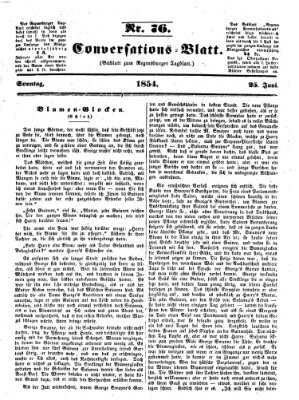 Regensburger Conversations-Blatt (Regensburger Tagblatt) Sonntag 25. Juni 1854