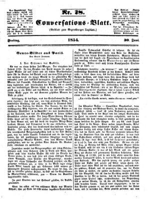 Regensburger Conversations-Blatt (Regensburger Tagblatt) Freitag 30. Juni 1854