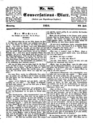 Regensburger Conversations-Blatt (Regensburger Tagblatt) Sonntag 23. Juli 1854