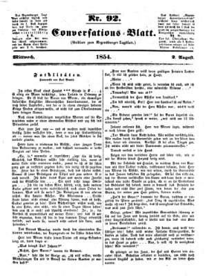 Regensburger Conversations-Blatt (Regensburger Tagblatt) Mittwoch 2. August 1854