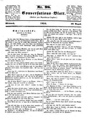 Regensburger Conversations-Blatt (Regensburger Tagblatt) Mittwoch 16. August 1854