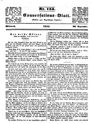 Regensburger Conversations-Blatt (Regensburger Tagblatt) Mittwoch 20. September 1854