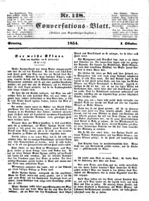 Regensburger Conversations-Blatt (Regensburger Tagblatt) Sonntag 1. Oktober 1854