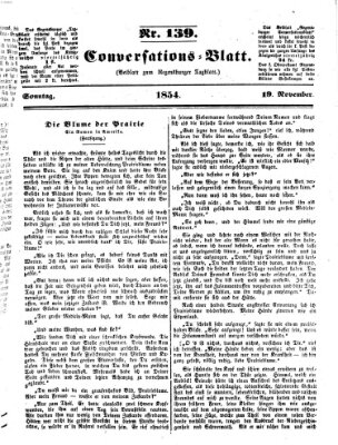 Regensburger Conversations-Blatt (Regensburger Tagblatt) Sonntag 19. November 1854