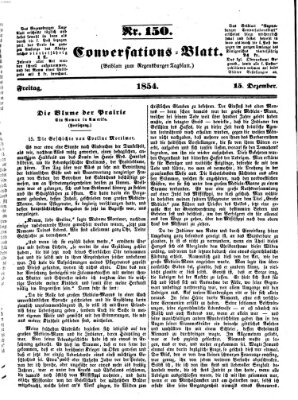 Regensburger Conversations-Blatt (Regensburger Tagblatt) Freitag 15. Dezember 1854