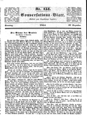 Regensburger Conversations-Blatt (Regensburger Tagblatt) Sonntag 17. Dezember 1854