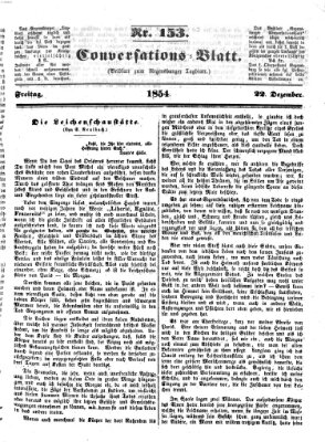 Regensburger Conversations-Blatt (Regensburger Tagblatt) Freitag 22. Dezember 1854