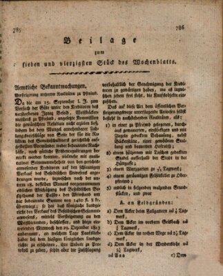 Wochenblatt (Oberpfälzisches Wochenblat) Freitag 19. November 1813