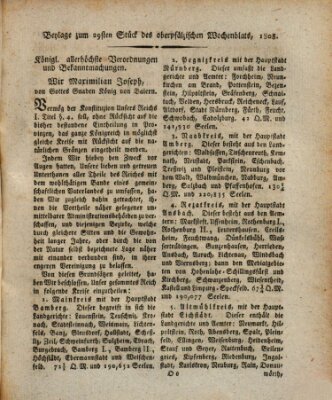 Wochenblat des Naabkreises (Oberpfälzisches Wochenblat) Donnerstag 21. Juli 1808