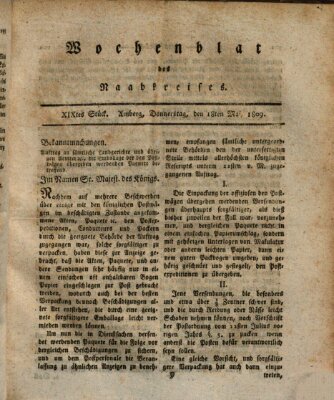 Wochenblat des Naabkreises (Oberpfälzisches Wochenblat) Donnerstag 18. Mai 1809