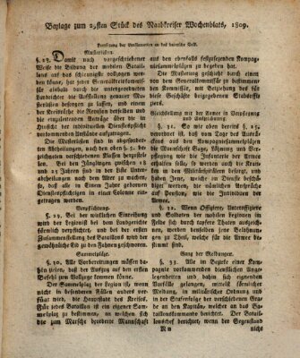 Wochenblat des Naabkreises (Oberpfälzisches Wochenblat) Donnerstag 27. Juli 1809