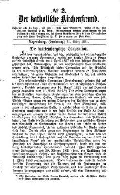 Der katholische Kirchenfreund (Der katholische Volksfreund) Sonntag 31. März 1861