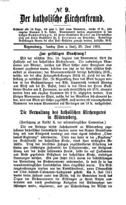 Der katholische Kirchenfreund (Der katholische Volksfreund) Samstag 29. Juni 1861