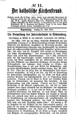 Der katholische Kirchenfreund (Der katholische Volksfreund) Sonntag 21. Juli 1861