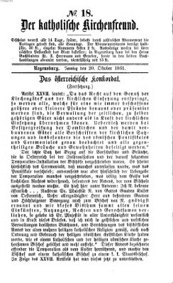 Der katholische Kirchenfreund (Der katholische Volksfreund) Sonntag 20. Oktober 1861