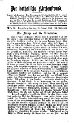 Der katholische Kirchenfreund (Der katholische Volksfreund) Sonntag 18. Januar 1863