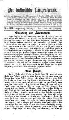 Der katholische Kirchenfreund (Der katholische Volksfreund) Sonntag 27. September 1863