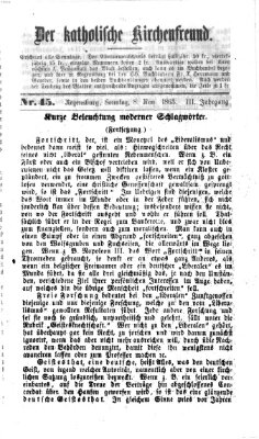 Der katholische Kirchenfreund (Der katholische Volksfreund) Sonntag 8. November 1863