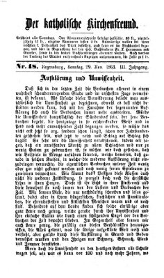 Der katholische Kirchenfreund (Der katholische Volksfreund) Sonntag 29. November 1863