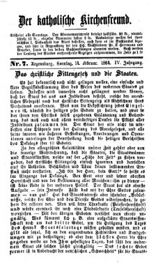 Der katholische Kirchenfreund (Der katholische Volksfreund) Sonntag 14. Februar 1864